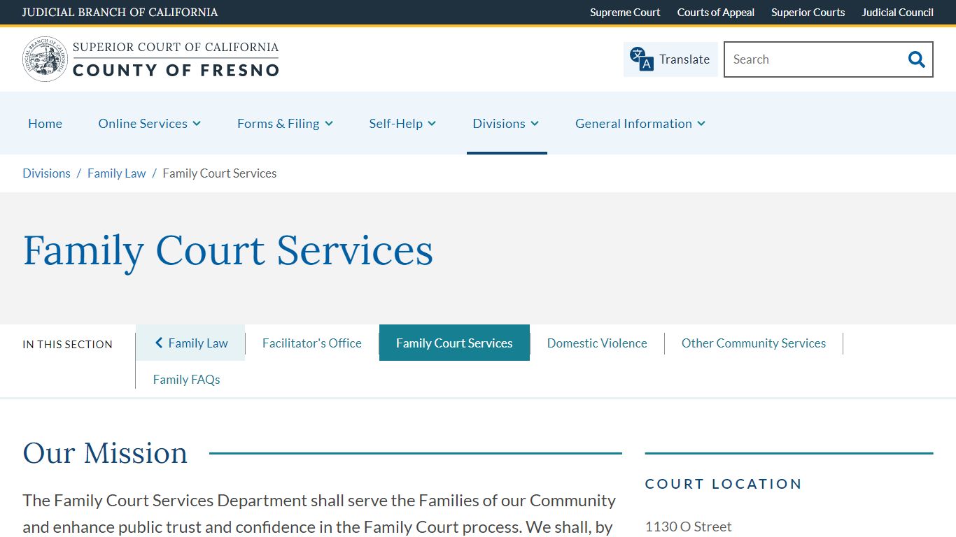 Family Court Services | Superior Court of California | County of Fresno